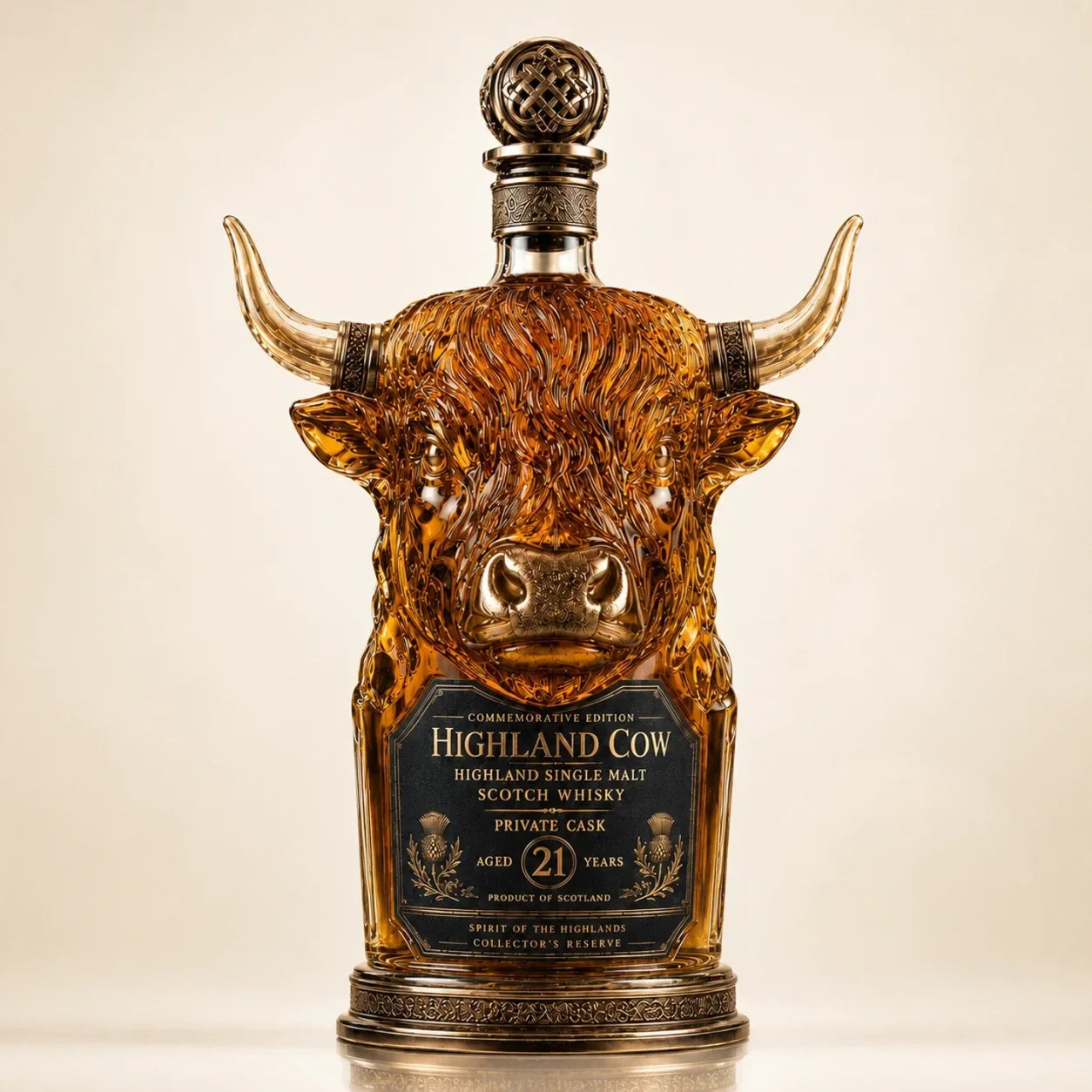 Highland Cow Whiskey Decanter – Collector's Edition